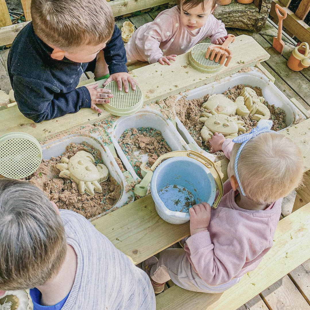 Triple Sensory Picnic Bench - Outdoor