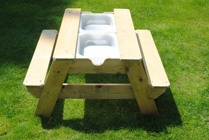 Double Sensory Picnic Bench - Outdoor